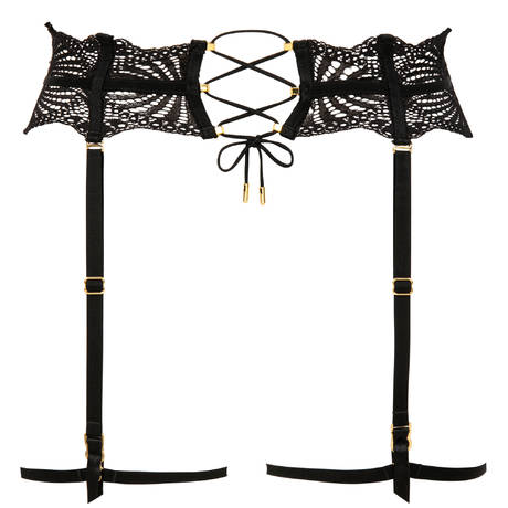 ATELIER AMOUR Lace garter belt Enlace moi Black