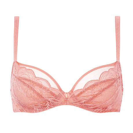 CHANTELLE Lace full-cup bra Midnight Flowers Pêche Melba
