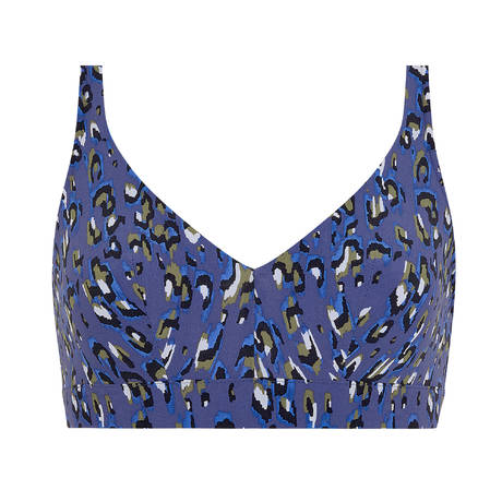 CHANTELLE Triangle bikini top Eos Léopard Bleu