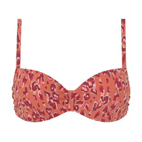 CHANTELLE Padded bikini top corbeille Eos Léopard Orange