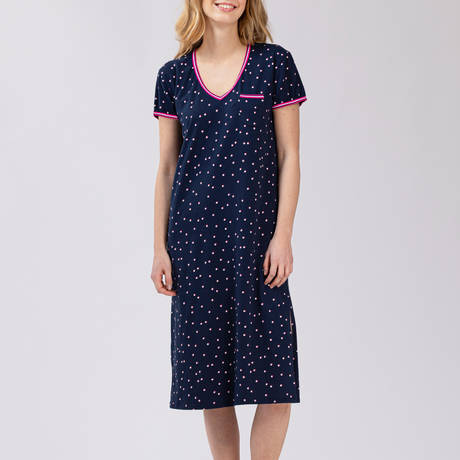 LE CHAT Cotton mid-length Nightgown Morning Marine