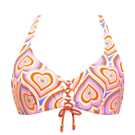 VERDISSIMA Triangle bikini top Cuore Optical Rust