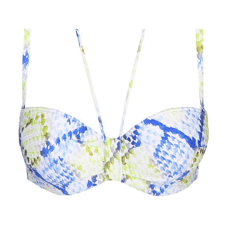 MARIE JO Underwire Bandeau bikini top Lundey Lime Snake