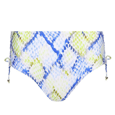 MARIE JO High-waisted bikini bottom Lundey Lime Snake