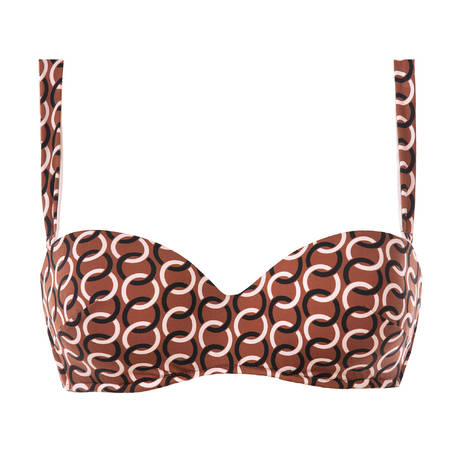 VALERY Haut de maillot de bain bandeau armatures Fairy Rings Marron
