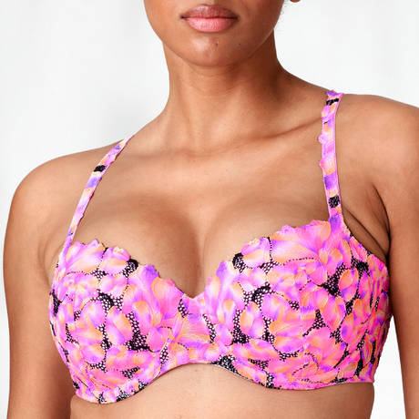 PRIMADONNA TWIST Soutien-gorge balconnet rembourré en dentelle Via Alegre Peony Pink