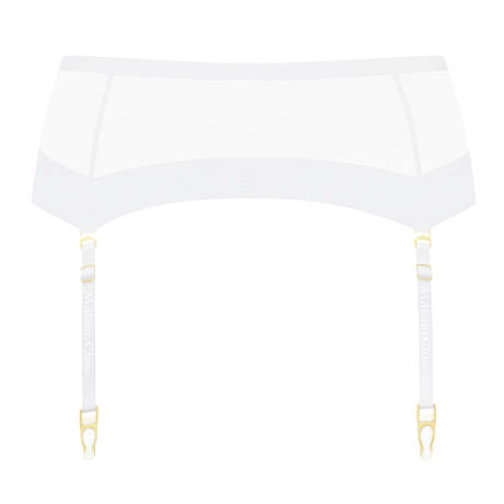 MAISON CLOSE Garter belt with removable suspenders Corps à Corps Blanc Doré
