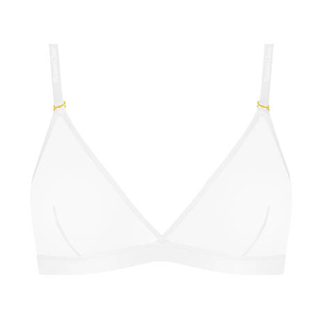 MAISON CLOSE Triangle bra with removable straps Corps à Corps Blanc Doré