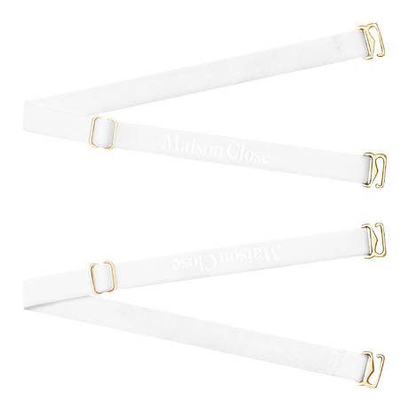 MAISON CLOSE Thong elastics Corps à Corps Blanc Doré