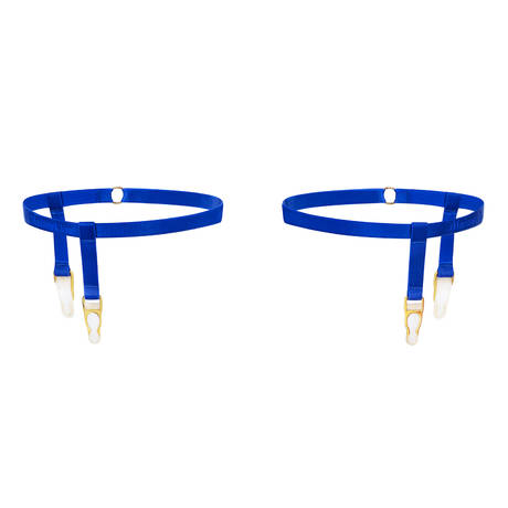 MAISON CLOSE Garters Corps à Corps Néon Bleu Or