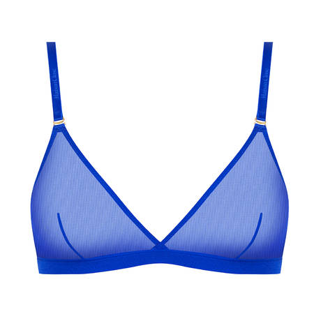 MAISON CLOSE Soutien-gorge triangle avec bretelles amovibles Corps à Corps Néon Bleu Or