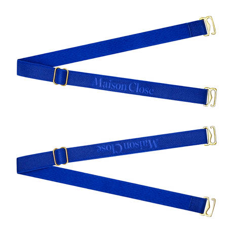 MAISON CLOSE Thong elastics Corps à Corps Néon Bleu Or