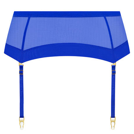 MAISON CLOSE Porte-jarretelles avec jarretelles amovibles Corps à Corps Néon Bleu Or