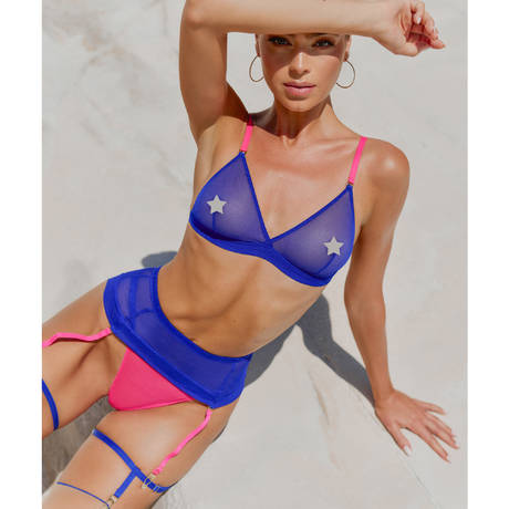 7 pieces set Maison Close Corps à Corps Néon Rose Fluo