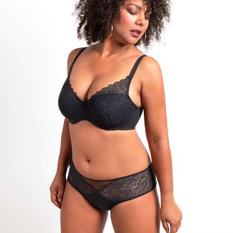 2 pieces set CHANTELLE Easy Feel Floral Touch Black