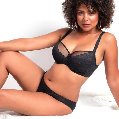 2 pieces set CHANTELLE Easy Feel Floral Touch Black