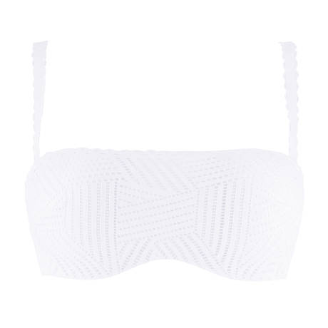 ANTIGEL Soutien-gorge bandeau coques Tressage Graphic Tressage Blanc