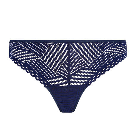 ANTIGEL String en dentelle Tressage Graphic Tressage Marine