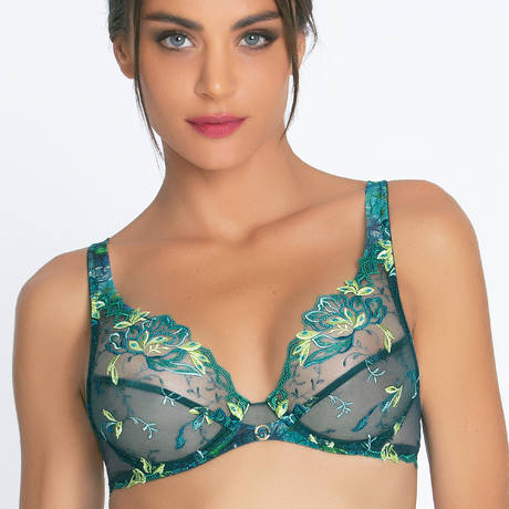 LISE CHARMEL Soutien-gorge triangle Grâce Aquatique Floral Aqua