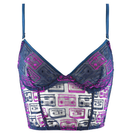 FLEUR DU MAL Soutien-gorge bustier Boombox Nighttime Blue