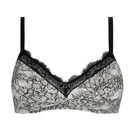 ANTIGEL Wireless triangle bra Power Dentelle Dentelle Fusain