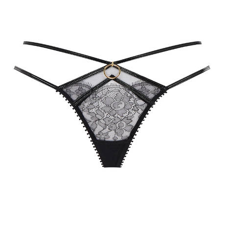AGENT PROVOCATEUR Lace thong Foxie Black