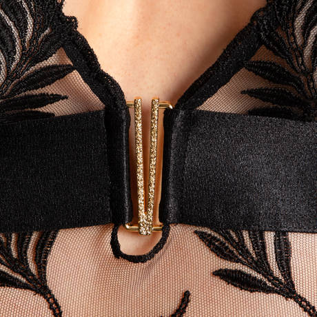 【Aubade】新作Body★QUEEN OF SHADOW Queen of Shadow Noir Absolu Soutien-gorge Triangle avec