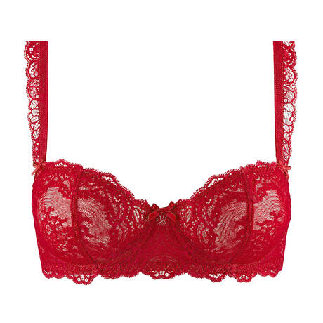 AUBADE Lace demi-cup bra Danse des Sens Irresistible Red