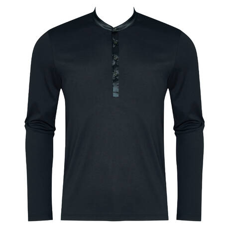 MEY T-shirt manches longues homme en coton Aarhus Indigo