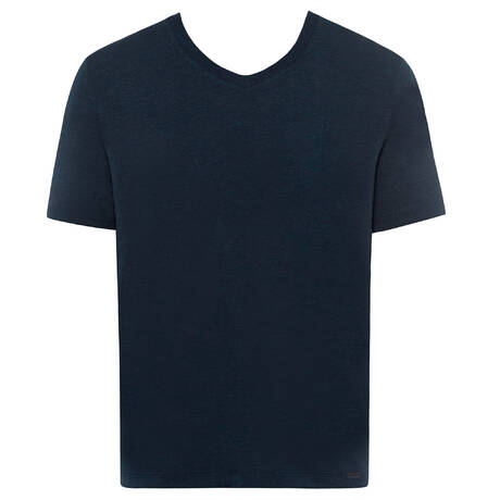 HANRO Men's V-neck T-shirt Casuals Deep Navy