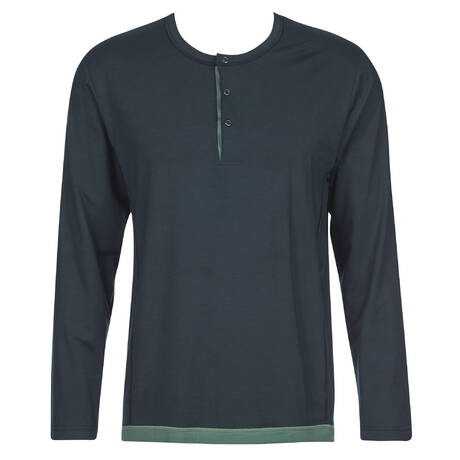 CALIDA Men's long-sleeved t-shirt DeepSleepWear Balancing Dark Sapphire