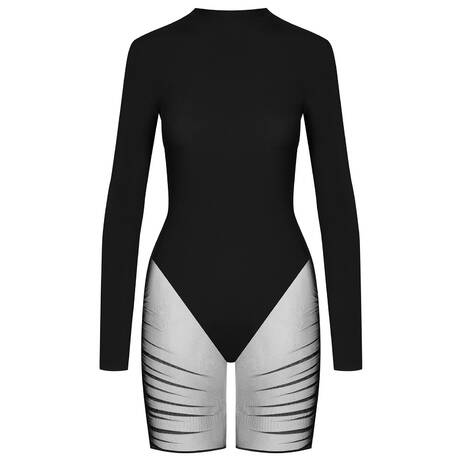 MAISON CLOSE Shorts bodysuit Nuit Fauve Black