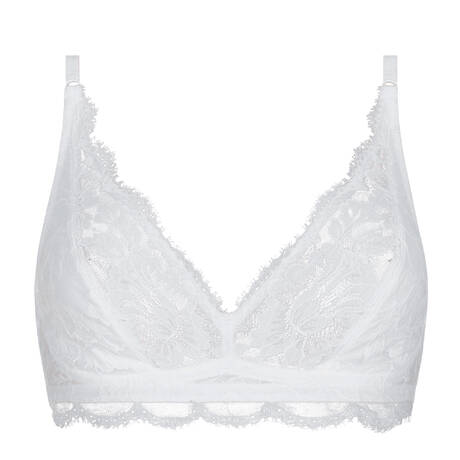 MEY Lace wireless bra Amazing White