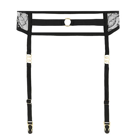 LIVY Porte-jarretelles en soie Adorn Noir