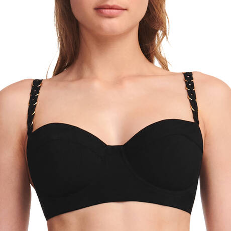 CHANTELLE Bandeau bikini top Emblem Black