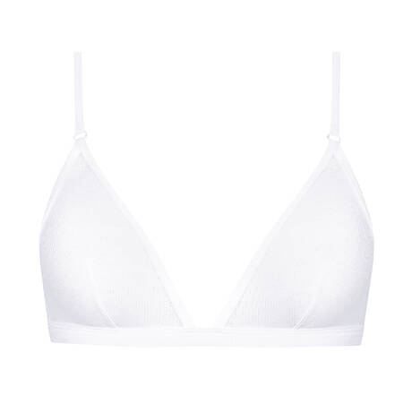 MAISON CLOSE Triangle bra La Femme Amazone White
