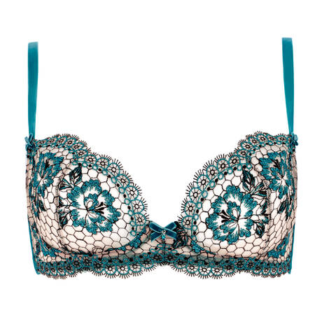 DITA VON TEESE Demi-cup bra Evelina Peacock