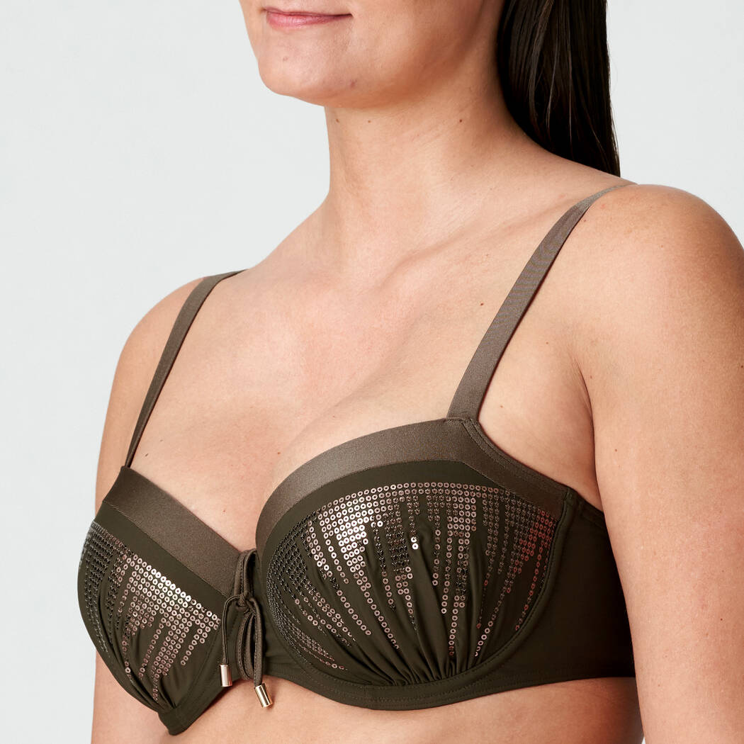 PRIMADONNA Haut de maillot de bain balconnet coques Aracruz Kaki