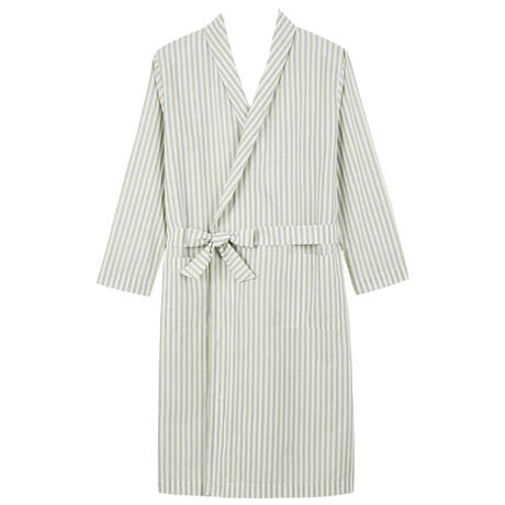 LAURENCE TAVERNIER Cotton Men's dressing gown Kos Eucalyptus