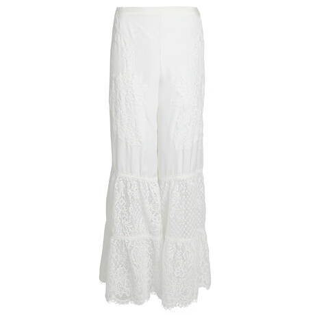 MARJOLAINE Pantalon en soie Talia Naturel