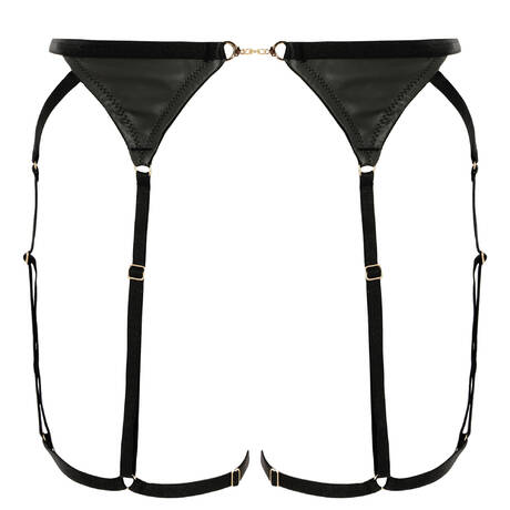 DITA VON TEESE Garter belt Von Follies Vinyle Black