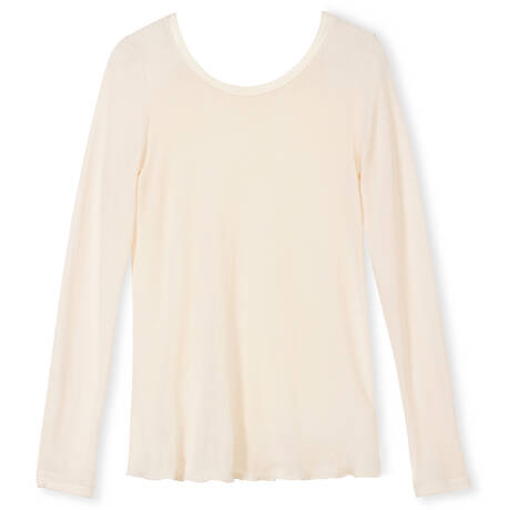 CALIDA Sweater wool and silk True Confidence Light Ivory