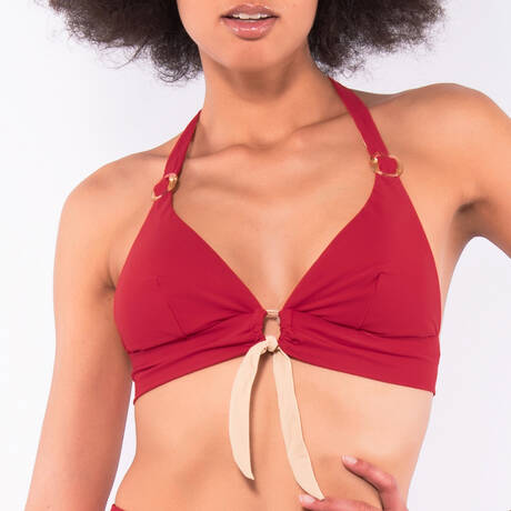 VERDISSIMA Triangle bikini top Unito Red