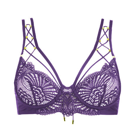 ATELIER AMOUR Demi-cup bra lace Enlace moi Purple