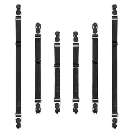 MAISON CLOSE Double suspenders Corps à Corps Noir Argent