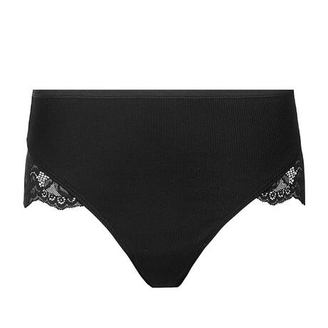 MEY Cotton high-waisted panty Organic Cotton Black