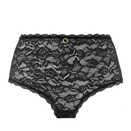 AUBADE High-waisted panty lace Rosessence Care Black