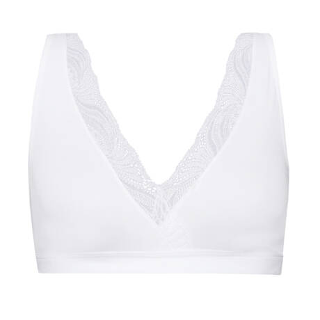 HANRO Cotton Triangle bra Cotton Delight White