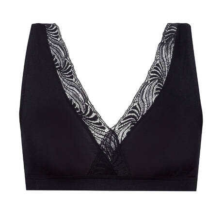 HANRO Cotton Triangle bra Cotton Delight Black