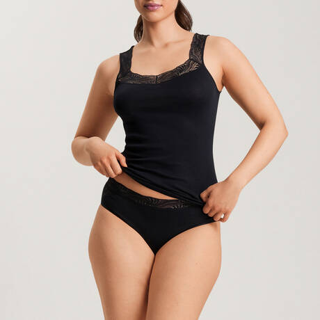 2 pieces set HANRO Cotton Delight Black